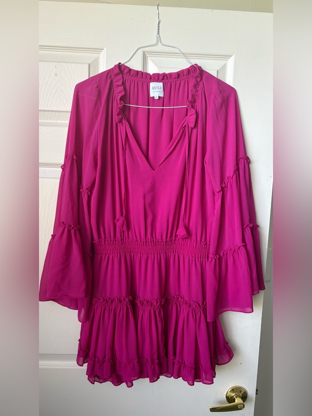 Misa Los Angeles Fuchsia Tiered Mini Dress - Picture 7 of 10